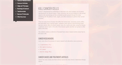 Desktop Screenshot of killcancercells.com